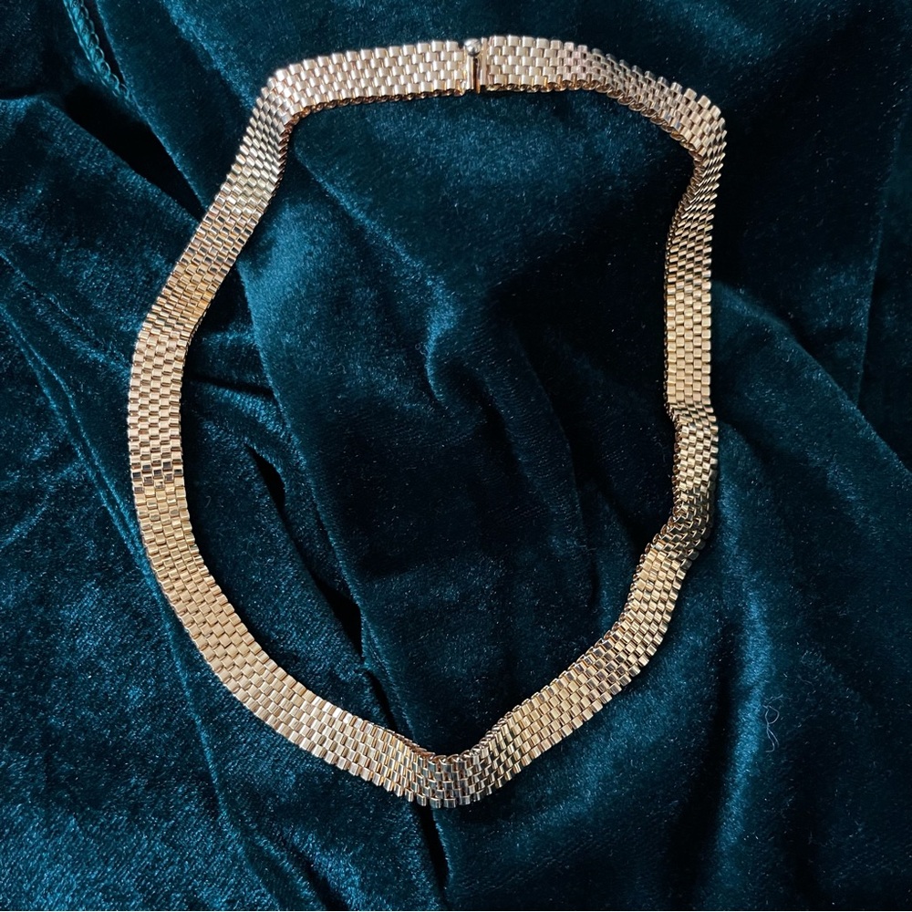 Vintage Gold Mesh Necklace
